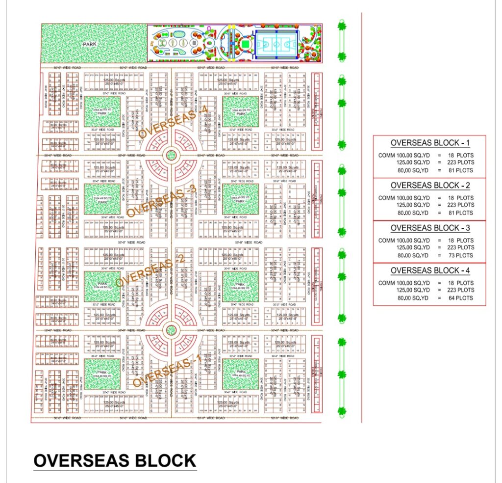 Gulmohar City Overseas Block map