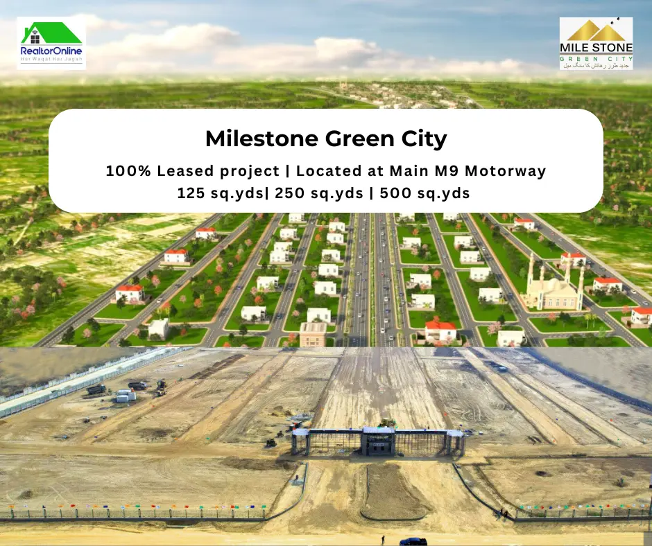 Image shows ariel view of Milestone Green City