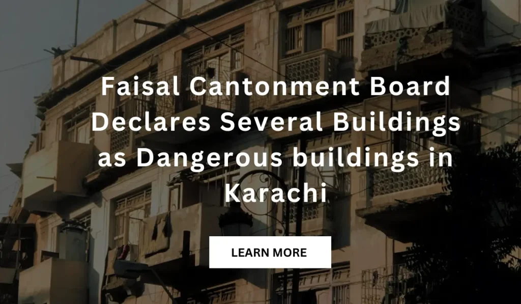 Dangerous buildings in Karachi 2025